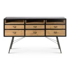 Zago Bahut En Sapin Massif Et Métal De Style Industriel 10 Zago Bahut En Sapin Massif Et Métal De Style Industriel -Boutique Maisons du Monde bahut en sapin massif et metal de style industriel 4