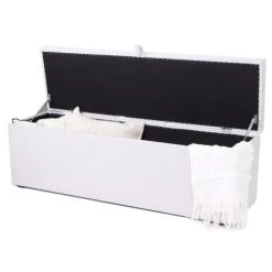 HOMIFAB Banc Coffre En Tissu Gris Clair 140 Cm 9 HOMIFAB Banc Coffre En Tissu Gris Clair 140 Cm -Boutique Maisons du Monde banc coffre en tissu gris clair 140 cm 3