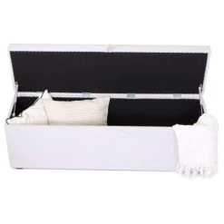 HOMIFAB Banc Coffre En Tissu Gris Clair 140 Cm 10 HOMIFAB Banc Coffre En Tissu Gris Clair 140 Cm -Boutique Maisons du Monde banc coffre en tissu gris clair 140 cm 4