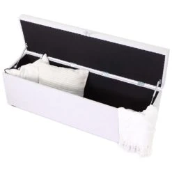 HOMIFAB Banc Coffre En Tissu Gris Clair 140 Cm 11 HOMIFAB Banc Coffre En Tissu Gris Clair 140 Cm -Boutique Maisons du Monde banc coffre en tissu gris clair 140 cm 5