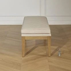 Robin Des Bois Banc Ou Bout De Lit En Bois Et Lin L 130 Cm -Boutique Maisons du Monde banc ou bout de lit en bois et lin l 130 cm 11