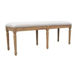 Robin Des Bois Banc Ou Bout De Lit En Bois Et Lin L 130 Cm