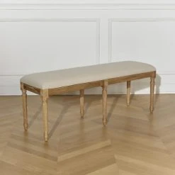 Robin Des Bois Banc Ou Bout De Lit En Bois Et Lin L 130 Cm -Boutique Maisons du Monde banc ou bout de lit en bois et lin l 130 cm 4