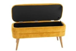 Boutique Maisons du Monde -Boutique Maisons du Monde banquette coffre de rangement en velours cotele et pieds en bois 5