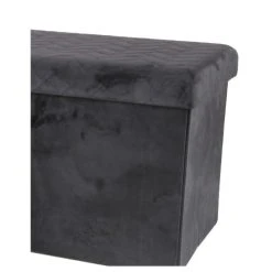 Boutique Maisons du Monde -Boutique Maisons du Monde banquette coffre de rangement velours noir 76x37 5x37 5cm 2