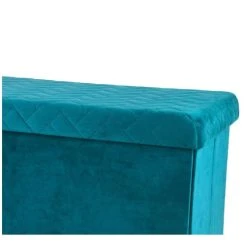 Boutique Maisons du Monde -Boutique Maisons du Monde banquette coffre de rangement velours vert 76x37 5x37 5cm 1