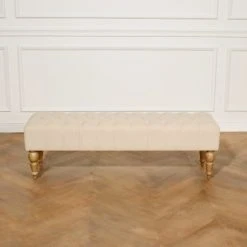 Robin Des Bois Bout De Lit Capitonné En Chêne L 150 Cm Naturel -Boutique Maisons du Monde bout de lit capitonne en chene l 150 cm naturel 3