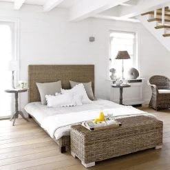 Maisons Du Monde Bout De Lit En Mahogany Massif Et Rotin L 130 Cm -Boutique Maisons du Monde bout de lit en mahogany massif et rotin l 130 cm 1000 1 10 111079 4