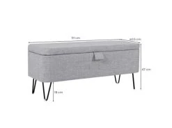 Usinestreet Bout De Lit POLY Avec Coffre De Rangement Et Pieds En Métal - Beige -Boutique Maisons du Monde bout de lit poly avec coffre de rangement et pieds en metal beige 5