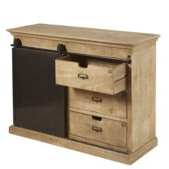 Maisons Du Monde Buffet 1 Porte 3 Tiroirs En Manguier Massif -Boutique Maisons du Monde buffet 1 porte 3 tiroirs en manguier massif 1000 13 34 186010 4