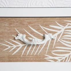 Altobuy Buffet 1 Porte 4 Tiroirs Bois Massif Et Motif Floral -Boutique Maisons du Monde buffet 1 porte 4 tiroirs bois massif et motif floral 4
