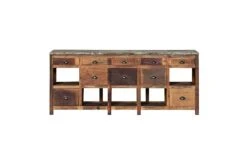 Chehoma Buffet 10 Tiroirs En Bois Marron