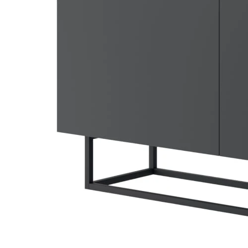 Petits Meubles Buffet 2 Portes 1 Niche Gris 2 Petits Meubles Buffet 2 Portes 1 Niche Gris – Image 2