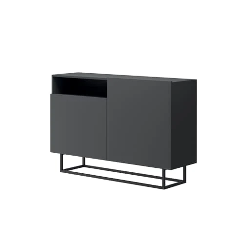 Petits Meubles Buffet 2 Portes 1 Niche Gris 1 Petits Meubles Buffet 2 Portes 1 Niche Gris