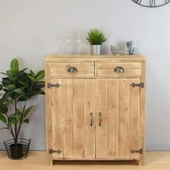 Alternative view of Dendro Buffet 2 Portes 2 Tiroirs Bois Massif