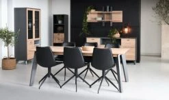 Alternative view of Furnhouse Buffet 2 Portes 2 Tiroirs En Chêne Massif Clair/gris