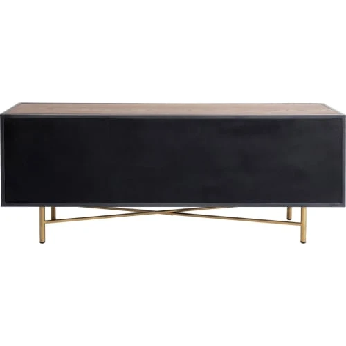 Kare Design Buffet 2 Portes 2 Tiroirs En Frêne, Acier Et Verre 5 Kare Design Buffet 2 Portes 2 Tiroirs En Frêne, Acier Et Verre – Image 5