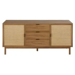 Maisons Du Monde Buffet 2 Portes 3 Tiroirs Cannage En Rotin