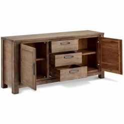 Furnhouse Buffet 2 Portes 3 Tiroirs En Acacia Massif Marron -Boutique Maisons du Monde buffet 2 portes 3 tiroirs en acacia massif marron 3