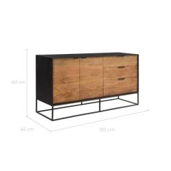 Rendez Vous Déco Buffet 2 Portes 3 Tiroirs En Bois D'acacia, Pieds En Métal 9 Rendez Vous Déco Buffet 2 Portes 3 Tiroirs En Bois D'acacia, Pieds En Métal -Boutique Maisons du Monde buffet 2 portes 3 tiroirs en bois d acacia pieds en metal 3
