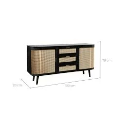 Rendez Vous Déco Buffet 2 Portes 3 Tiroirs En Bois De Manguier Et Cannage 8 Rendez Vous Déco Buffet 2 Portes 3 Tiroirs En Bois De Manguier Et Cannage -Boutique Maisons du Monde buffet 2 portes 3 tiroirs en bois de manguier et cannage 2