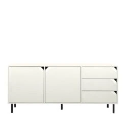 Tenzo Buffet 2 Portes 3 Tiroirs En Bois L177cm Blanc Cassé