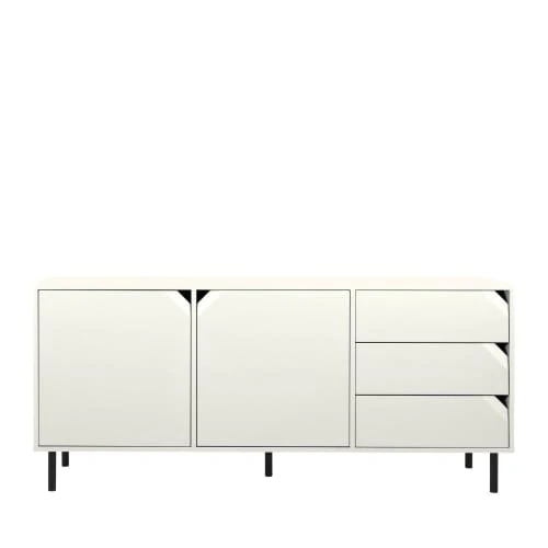 Tenzo Buffet 2 Portes 3 Tiroirs En Bois L177cm Blanc Cassé 1 Tenzo Buffet 2 Portes 3 Tiroirs En Bois L177cm Blanc Cassé