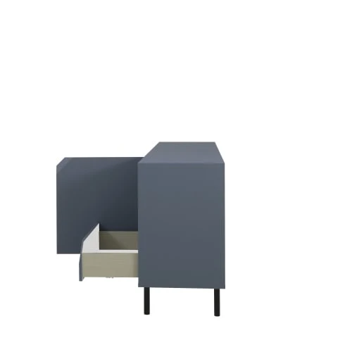 Tenzo Buffet 2 Portes 3 Tiroirs En Bois L177cm Bleu Marine 6 Tenzo Buffet 2 Portes 3 Tiroirs En Bois L177cm Bleu Marine – Image 6