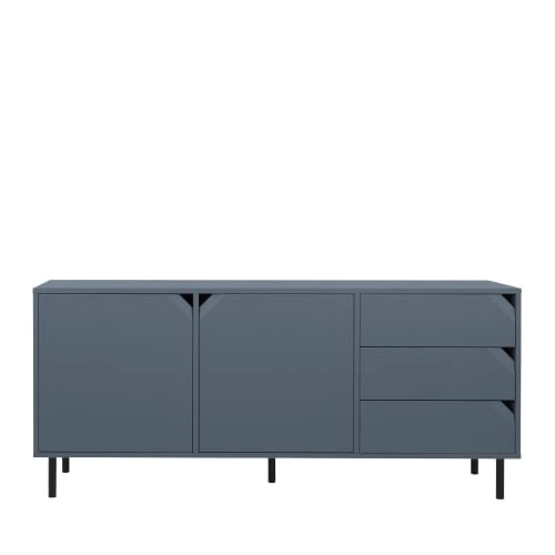 Tenzo Buffet 2 Portes 3 Tiroirs En Bois L177cm Bleu Marine 1 Tenzo Buffet 2 Portes 3 Tiroirs En Bois L177cm Bleu Marine