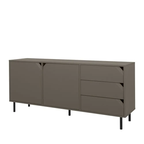 Tenzo Buffet 2 Portes 3 Tiroirs En Bois L177cm Marron 2 Tenzo Buffet 2 Portes 3 Tiroirs En Bois L177cm Marron – Image 2