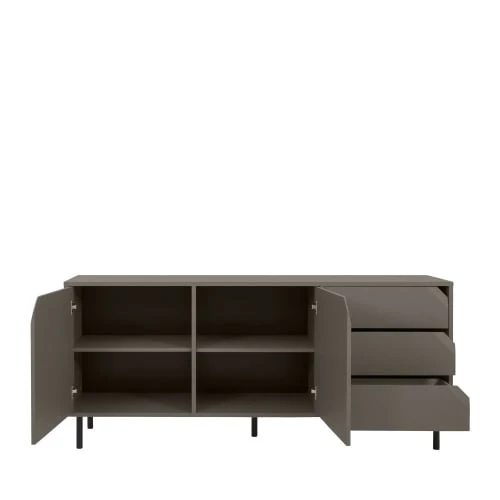 Tenzo Buffet 2 Portes 3 Tiroirs En Bois L177cm Marron 3 Tenzo Buffet 2 Portes 3 Tiroirs En Bois L177cm Marron – Image 3