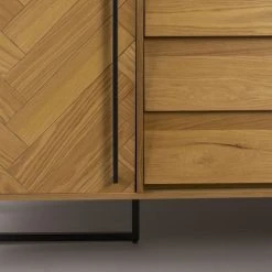 Dutchbone Buffet 2 Portes 3 Tiroirs En Bois L180cm Bois Clair -Boutique Maisons du Monde buffet 2 portes 3 tiroirs en bois l180cm bois clair 2