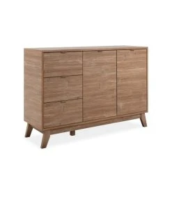 CALICOSY Buffet 2 Portes 3 Tiroirs Et 1 étagère - L120 Cm - Marron -Boutique Maisons du Monde buffet 2 portes 3 tiroirs et 1 etagere l120 cm marron 4