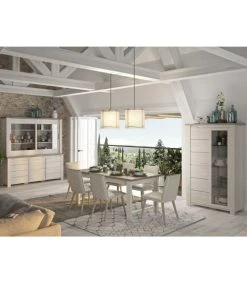 CALICOSY Buffet 2 Portes 3 Tiroirs L200cm - Blanc -Boutique Maisons du Monde buffet 2 portes 3 tiroirs l200cm blanc 2