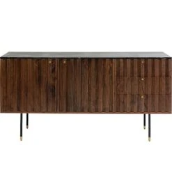 Kare Design Buffet 2 Portes 3 Tiroirs Marron