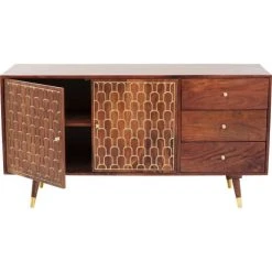 Kare Design Buffet 2 Portes 3 Tiroirs Rétro En Manguier Massif -Boutique Maisons du Monde buffet 2 portes 3 tiroirs retro en manguier massif 2