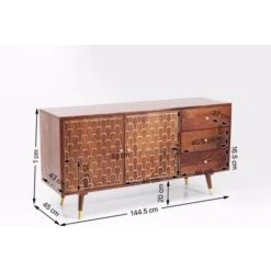 Kare Design Buffet 2 Portes 3 Tiroirs Rétro En Manguier Massif -Boutique Maisons du Monde buffet 2 portes 3 tiroirs retro en manguier massif 4
