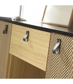 CALICOSY Buffet 2 Portes Avec Motif Chevron L150cm - Marron -Boutique Maisons du Monde buffet 2 portes avec motif chevron l150cm marron 2