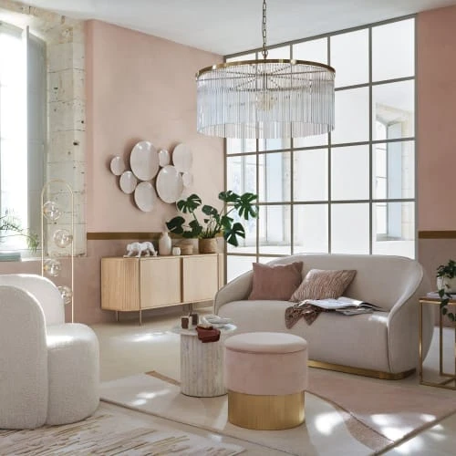 Maisons Du Monde Buffet 2 Portes Beige Et Métal Coloris Laiton 4 Maisons Du Monde Buffet 2 Portes Beige Et Métal Coloris Laiton – Image 4