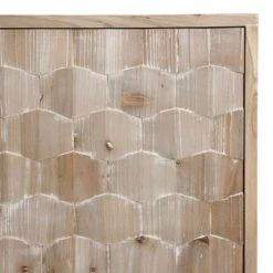 MACABANE Buffet 2 Portes Beige Pieds En Sapin Noir -Boutique Maisons du Monde buffet 2 portes beige pieds en sapin noir 2