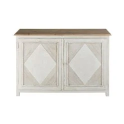 Maisons Du Monde Buffet 2 Portes Blanc Et Gris Clair