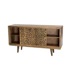MACABANE Buffet 2 Portes Coulissantes 1 étagère En Manguier 9 MACABANE Buffet 2 Portes Coulissantes 1 étagère En Manguier -Boutique Maisons du Monde buffet 2 portes coulissantes 1 etagere en manguier 3