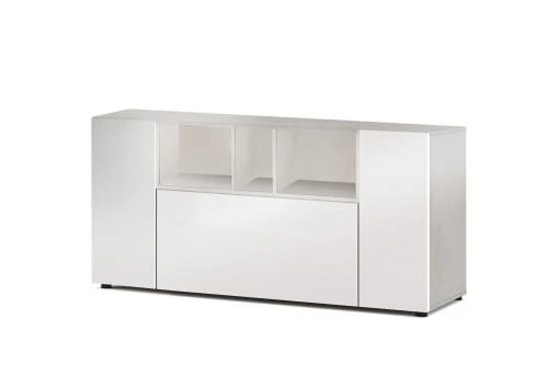 Dmora Buffet 2 Portes Effet Bois Blanc Et Béton 1 Dmora Buffet 2 Portes Effet Bois Blanc Et Béton