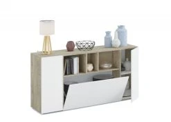 Dmora Buffet 2 Portes Effet Bois Blanc Et Chêne 9 Dmora Buffet 2 Portes Effet Bois Blanc Et Chêne -Boutique Maisons du Monde buffet 2 portes effet bois blanc et chene 4