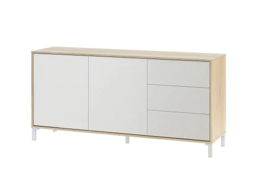 Dmora Buffet 2 Portes Effet Chêne Et Bois Blanc 1 Dmora Buffet 2 Portes Effet Chêne Et Bois Blanc