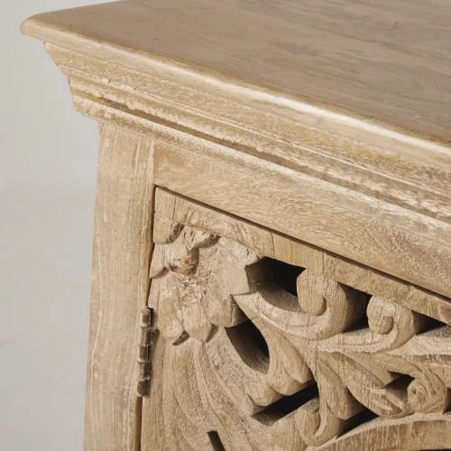 Maisons Du Monde Buffet 2 Portes En Bois De Manguier Massif Sculpté 3 Maisons Du Monde Buffet 2 Portes En Bois De Manguier Massif Sculpté – Image 3