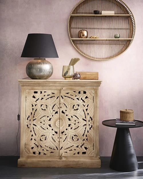 Maisons Du Monde Buffet 2 Portes En Bois De Manguier Massif Sculpté 6 Maisons Du Monde Buffet 2 Portes En Bois De Manguier Massif Sculpté – Image 6