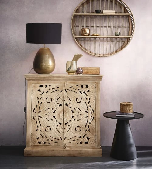Maisons Du Monde Buffet 2 Portes En Bois De Manguier Massif Sculpté 5 Maisons Du Monde Buffet 2 Portes En Bois De Manguier Massif Sculpté – Image 5