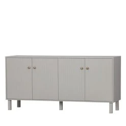 WOOOD Buffet 2 Portes En Bois L160cm Gris Clair -Boutique Maisons du Monde buffet 2 portes en bois l160cm gris clair 2
