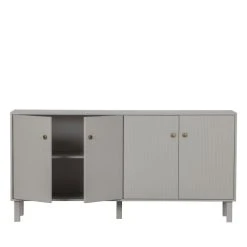 WOOOD Buffet 2 Portes En Bois L160cm Gris Clair -Boutique Maisons du Monde buffet 2 portes en bois l160cm gris clair 3